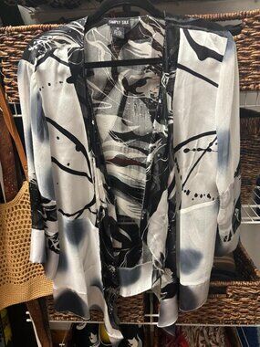 Simply Silk 85% Silk Abstract Kimono Jacket - Never Worn $85